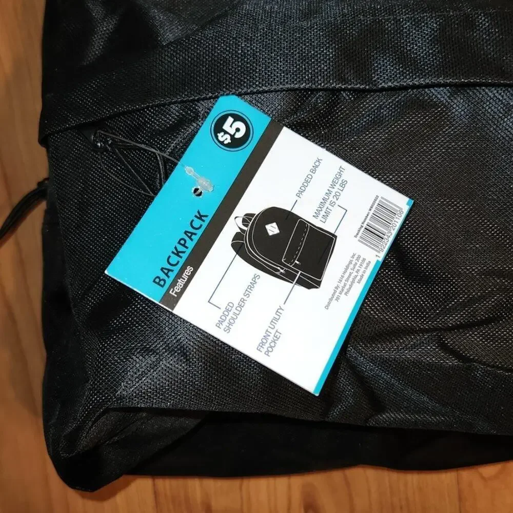 Black Backpack Standard Size NWT